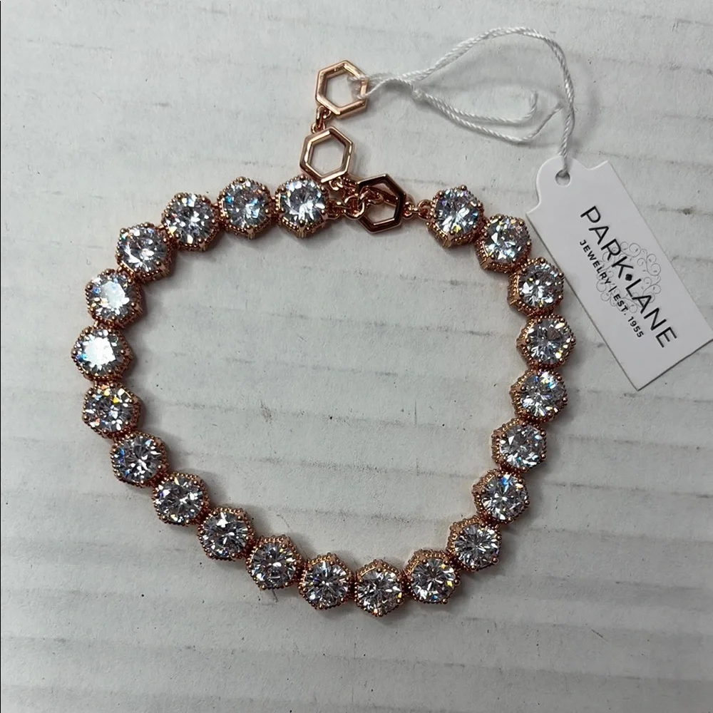 New PARK LANE Rose Gold Honey Comb Rare Bracelet - Picture 6 of 7